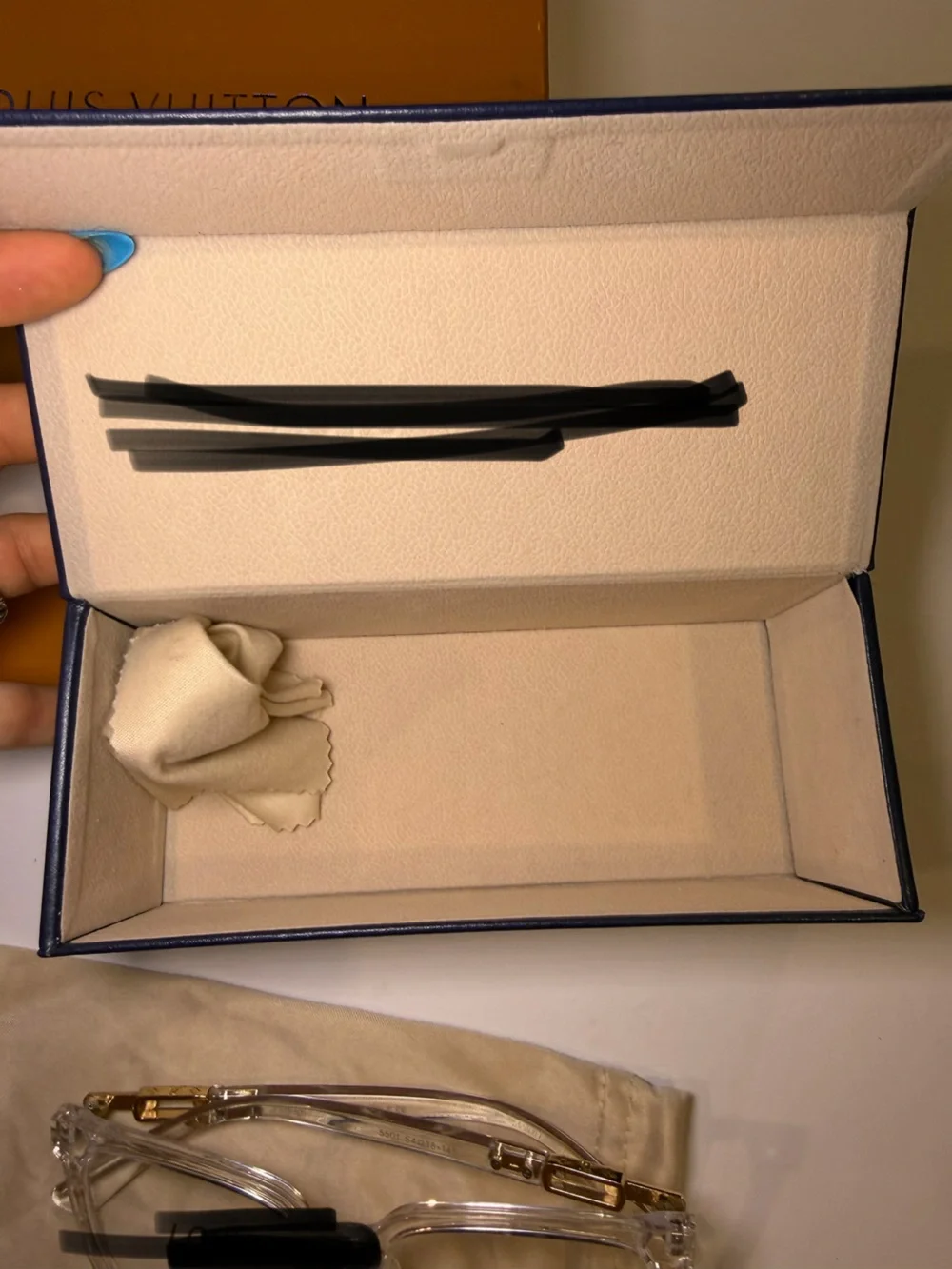 Clear/Gold Woman’s Eyeglasses with Case